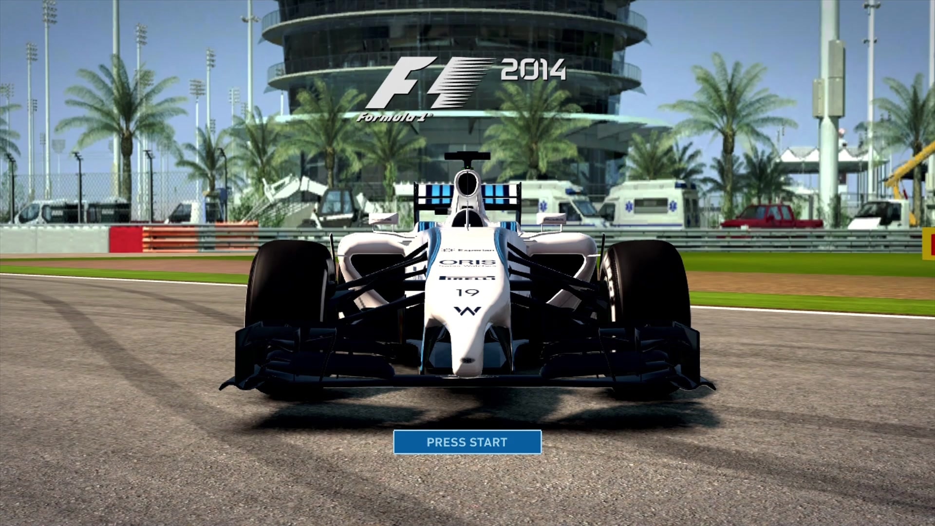 F1 2012 title screen for Xbox 360